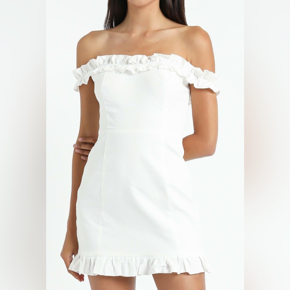 White mini dress